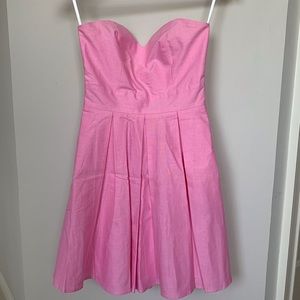 Lauren James Pink Dress Checkered Bow Tie on Back